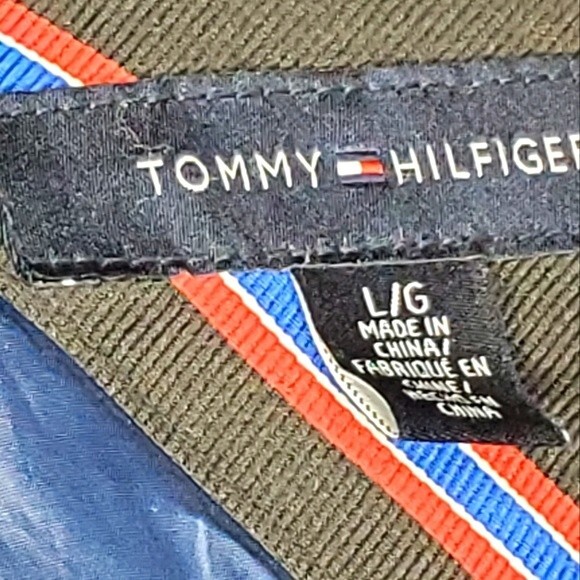 Tommy Hilfiger Puffer Coat Men Large Blue Vintage Style 6 Pocket - Picture 4 of 8